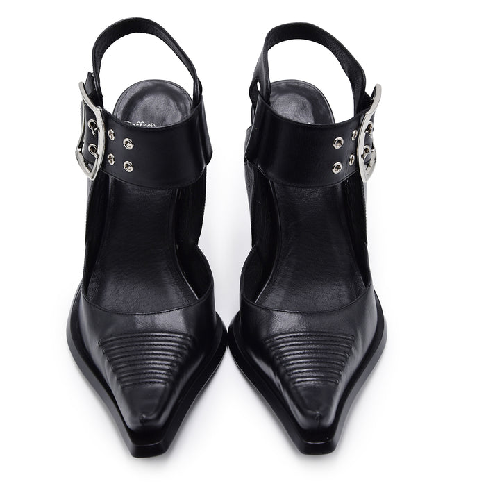 Chanel Jeffrey Campbell Donna DIRECTED Nero Con Punta Goffrata