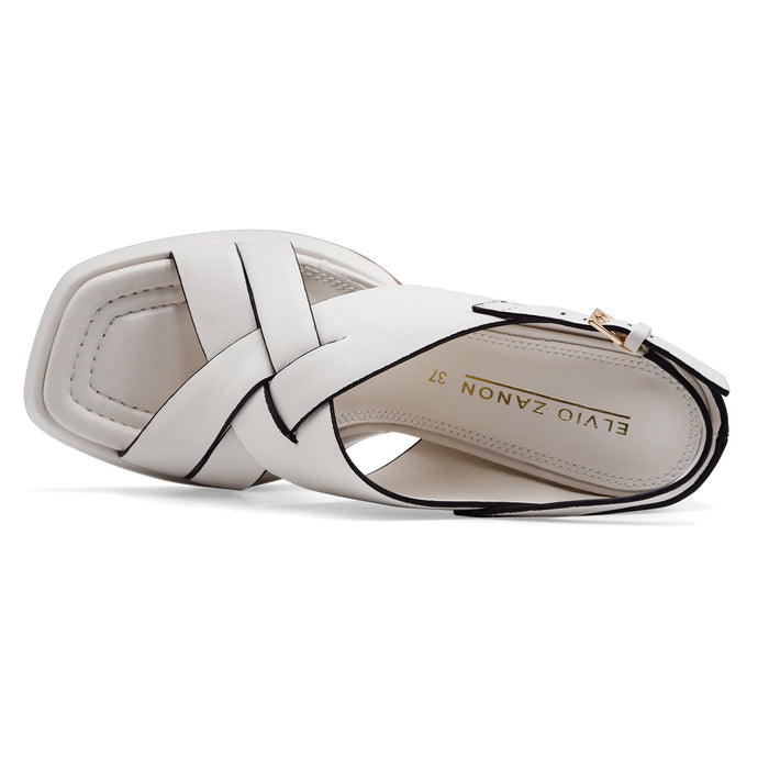 Sandali Elvio Zanon Donna BN5201X In Vera Pelle Tonalità Burro