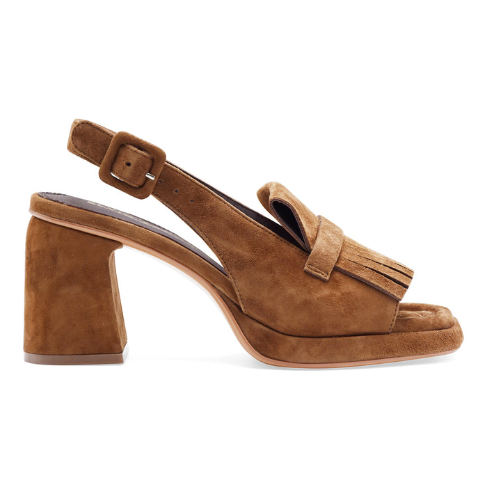 Sandali Elvio Zanon Donna BN5203X In Pelle Scamosciata Tabacco