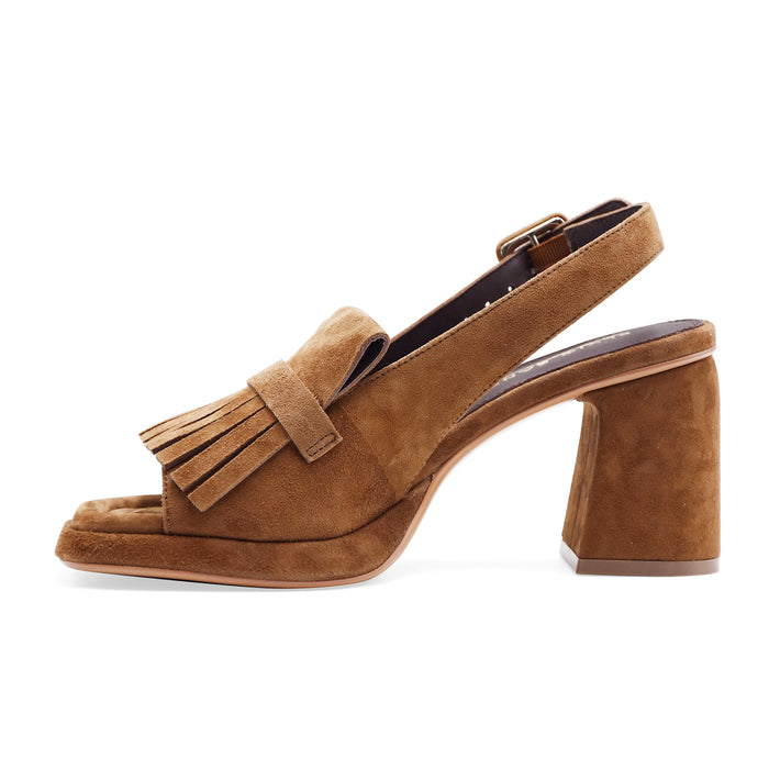 Sandali Elvio Zanon Donna BN5203X In Pelle Scamosciata Tabacco