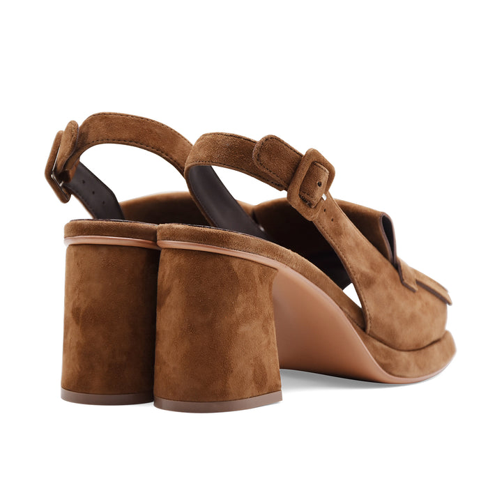 Sandali Elvio Zanon Donna BN5203X In Pelle Scamosciata Tabacco