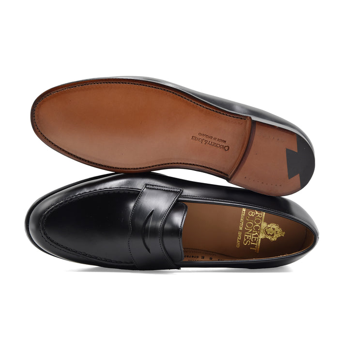 Mocassini Crockett & Jones Boston Uomo Iconico In Pelle Nera