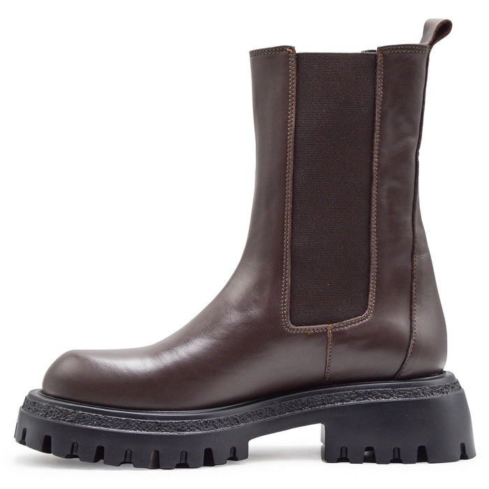 Stivaletti Gisél Moiré Donna Bruxelles Marrone Made In Italy