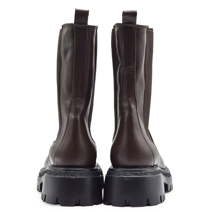 Stivaletti Gisél Moiré Donna Bruxelles Marrone Made In Italy