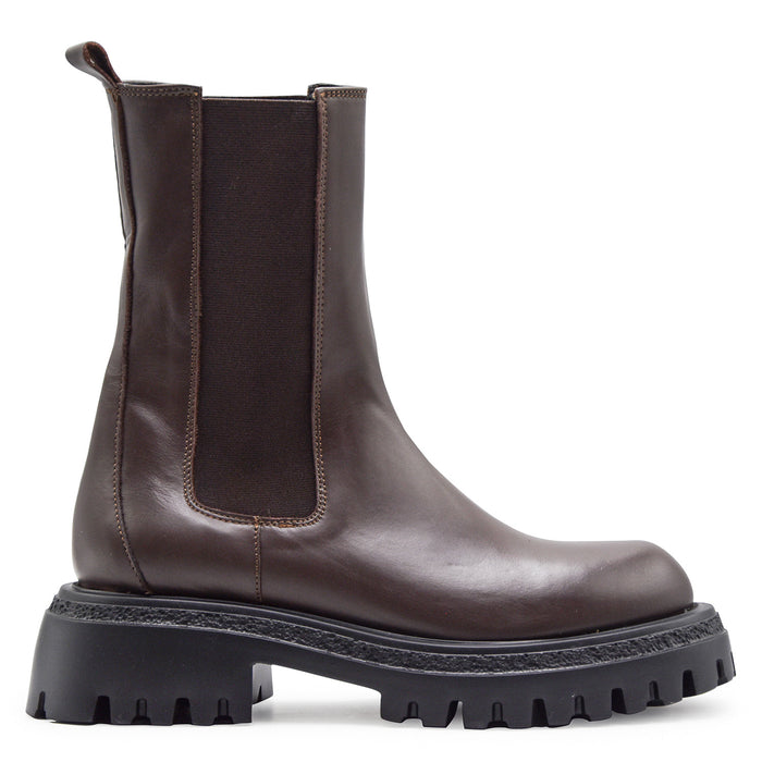 Stivaletti Gisél Moiré Donna Bruxelles Marrone Made In Italy