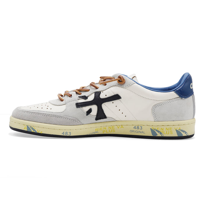Sneakers Uomo Premiata Bskt Clay Var. 7617 Bianco Grigio Blu