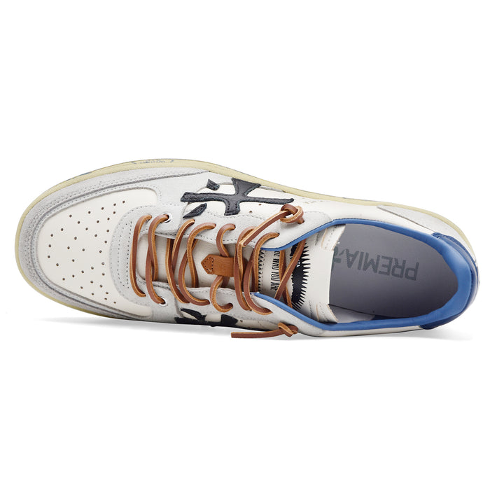 Sneakers Uomo Premiata Bskt Clay Var. 7617 Bianco Grigio Blu