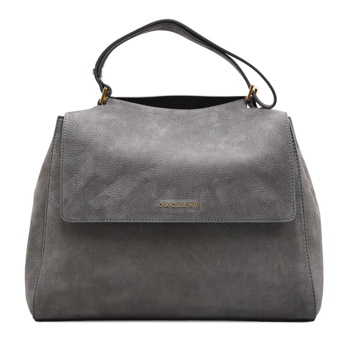 Borsa Donna Orciani Sveva Nabuk Carbone Design Elegante Chic
