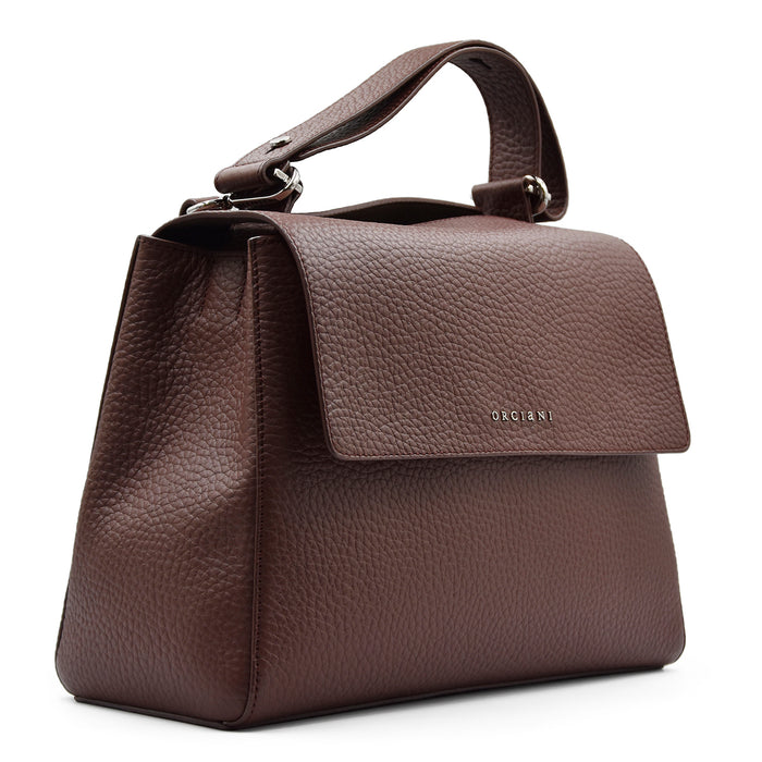 Borsa Orciani Sveva Media Soft Donna In Pelle Martellata Caffè