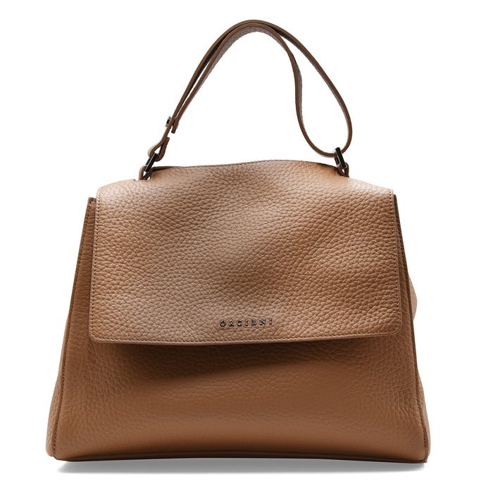 Borsa Orciani Sveva Soft Media Biscotto In Pelle con Tracolla
