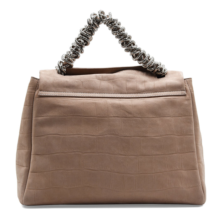Borsa Orciani Sveva Twilight Midi Biscotto Nabuk Stampa Cocco
