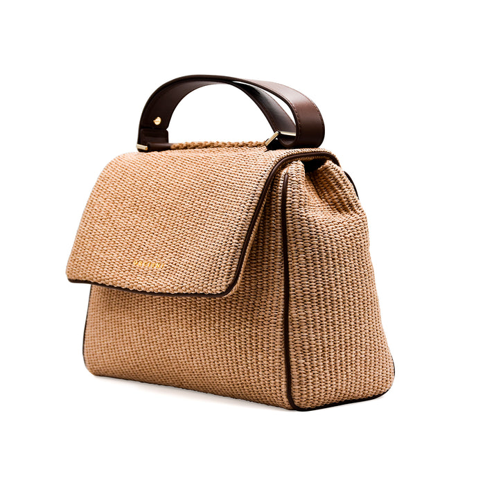 Borsa Orciani SVEVA Donna Rafi E Inserti In Vera Pelle Marrone