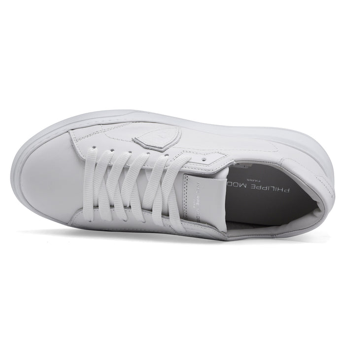 Sneakers Donna Philippe Model TEMPLE LOW In Vera Pelle Bianca