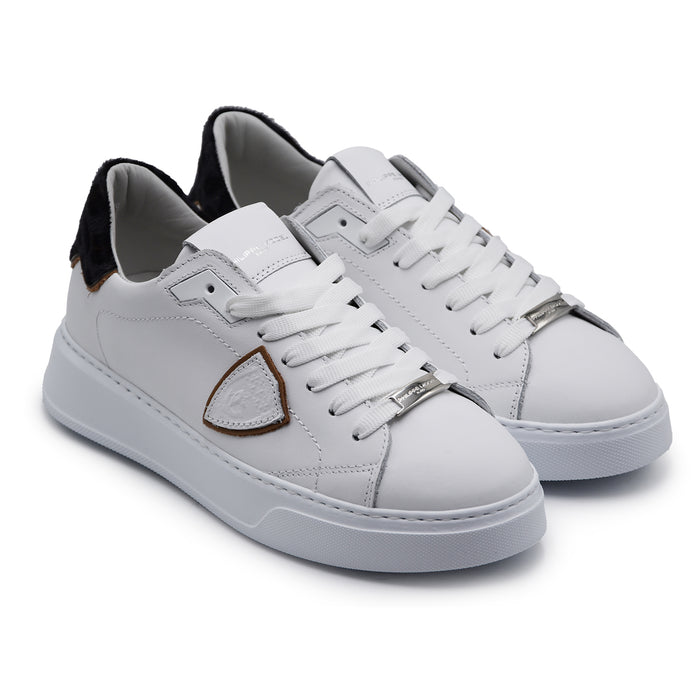 Sneakers Philippe Model Temple Donna Bianco Dettagli Animalier