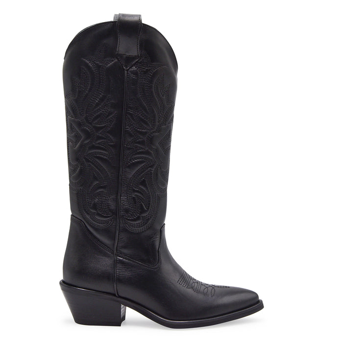 Texani Gisél Moiré Donna California Nero Con Ricami Ton Sur Ton