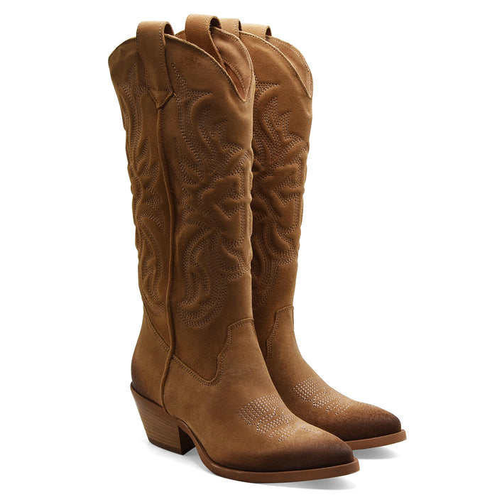 Texani Gisél Moiré Donna CALIFORNIA In Pelle Scamosciata Beige