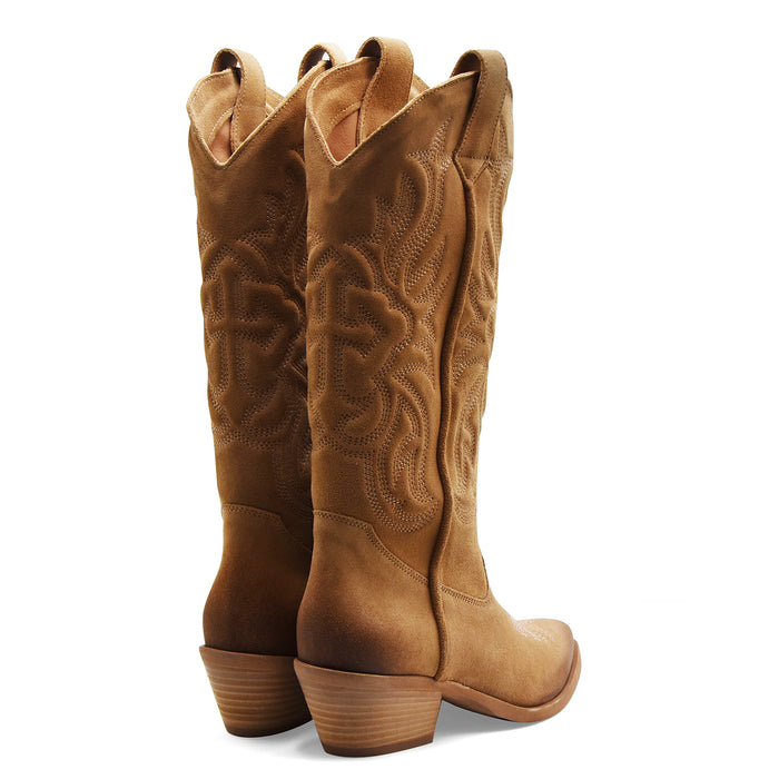 Texani Gisél Moiré Donna CALIFORNIA In Pelle Scamosciata Beige