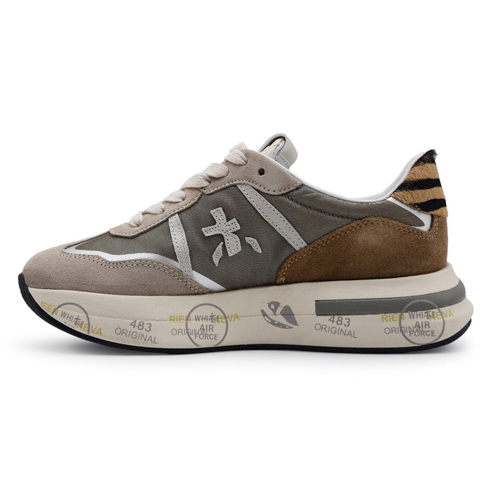 Sneakers Premiata Donna Cassie 7675 Marrone Taupe Stile Casual