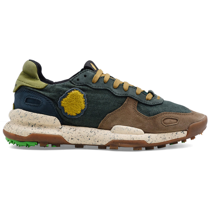 Sneakers Satorisan Uomo Chacrona Verde Con Beige A Contrasto