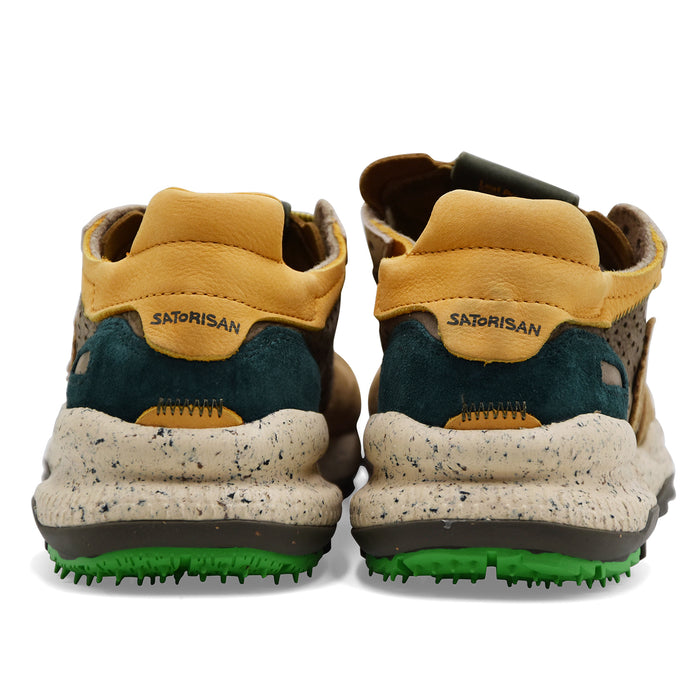 Satorisan Sneakers Uomo Chacrona Pelle Beige Dettaglio Giallo
