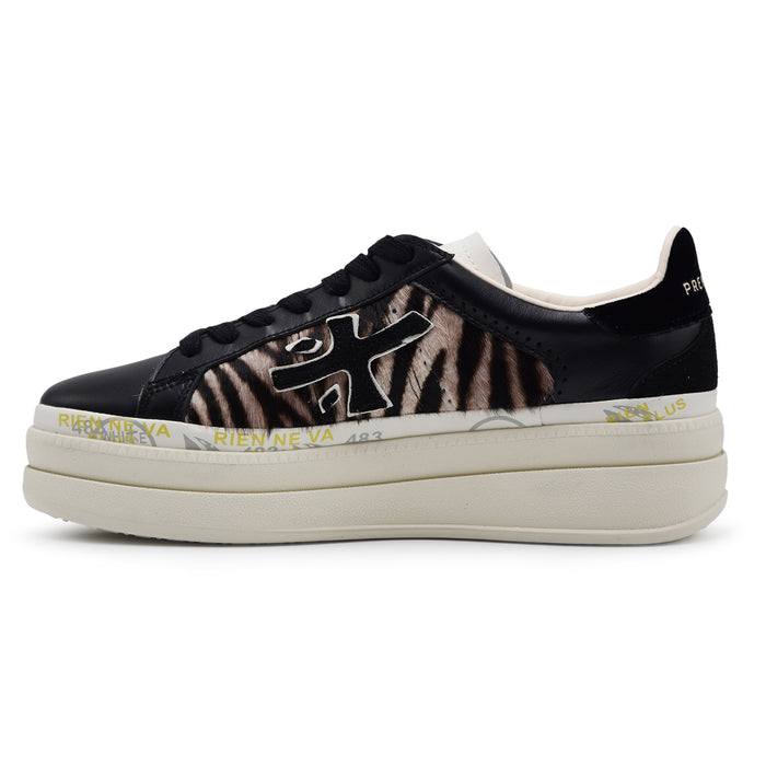 Sneakers Donna Premiata Claudia 7754 Nero Dettagli Animalier