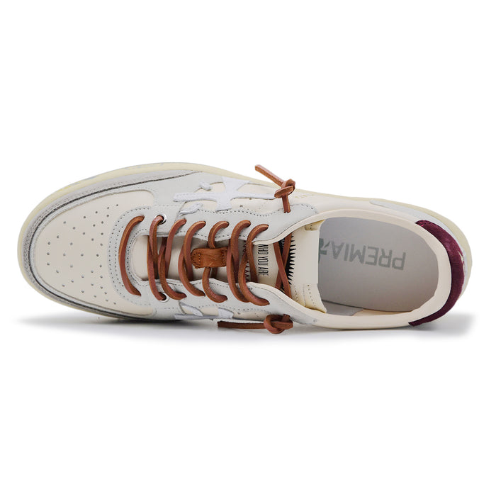 Sneakers Uomo Premiata BSKT Clay 7616 Bianco Grigio Burgundy