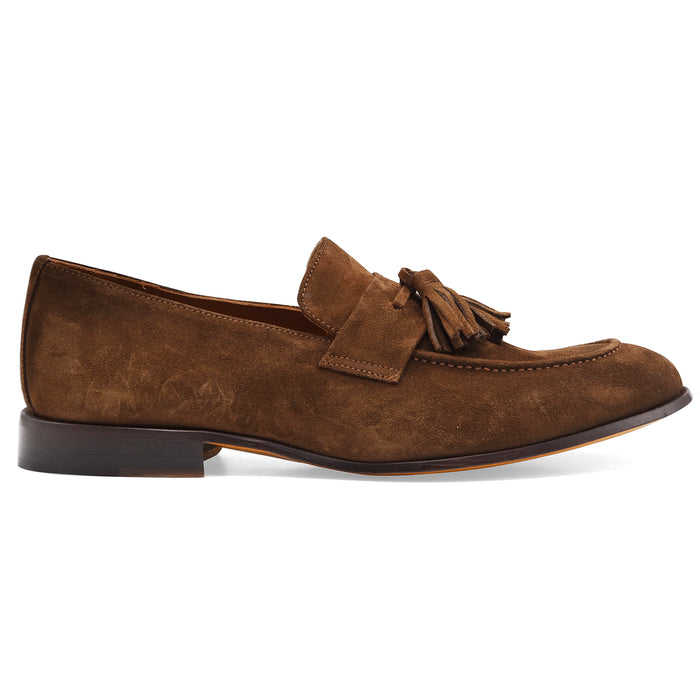 Men's Cerbero CR 3 Brown Suede Loafers with Tassels
