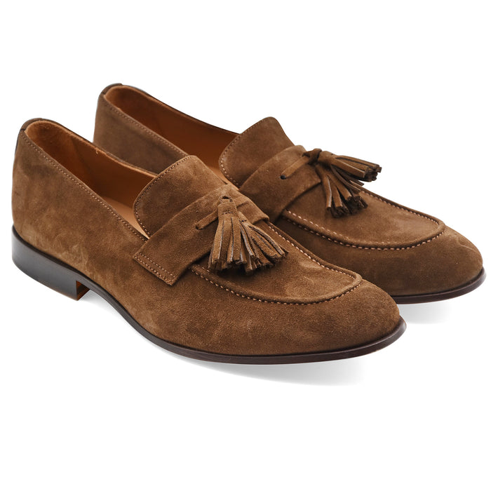 Men's Cerbero CR 3 Brown Suede Loafers with Tassels
