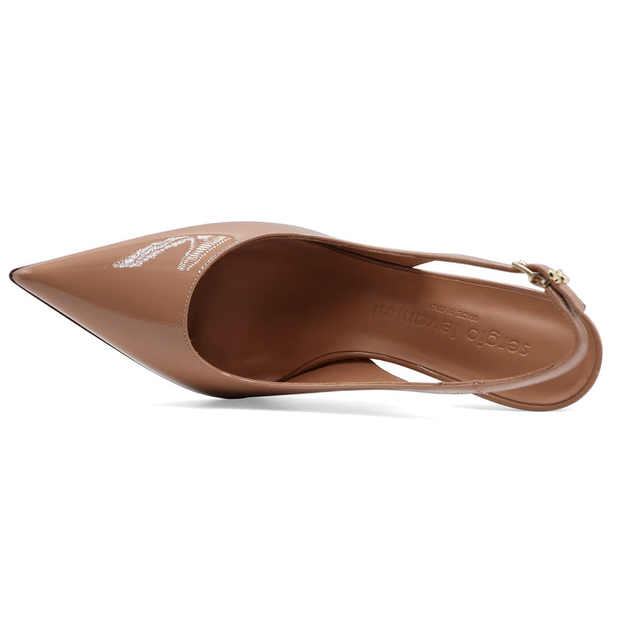 Sergio Levantesi Women's Slingback Daria6 Nude Patent Leather