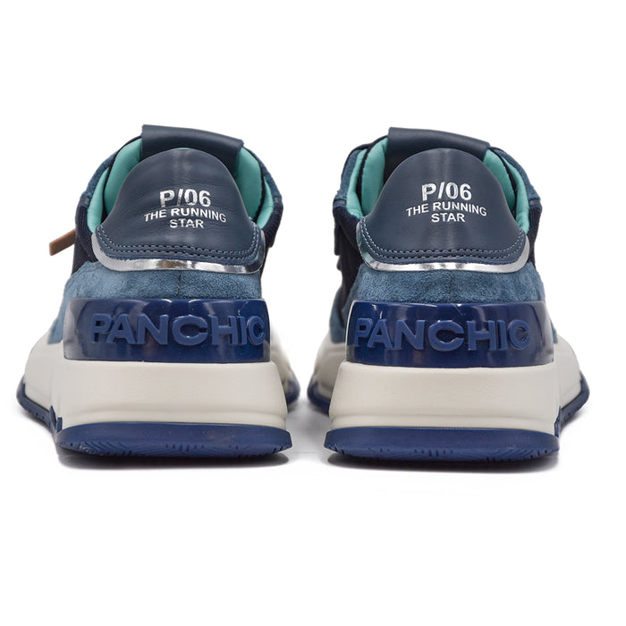 Panchic Uomo P06 Blu Sneakers Dal Logo In Rilievo Posteriore