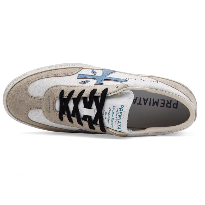 Men's Premiata David 8089 White Retro Urban Style Sneakers