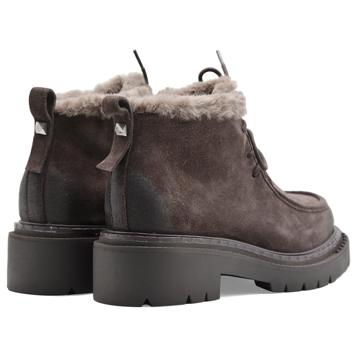 Allacciata Ash Demi Donna Pelle Scamosciata Marrone Testa Moro