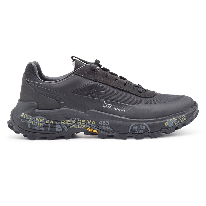 Sneakers Premiata Uomo DEVIN 433 Tessuto Nero Suola In Vibram
