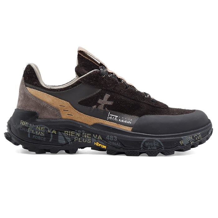 Sneakers Premiata Uomo Devin 500 Marrone Pelle Suola Vibram