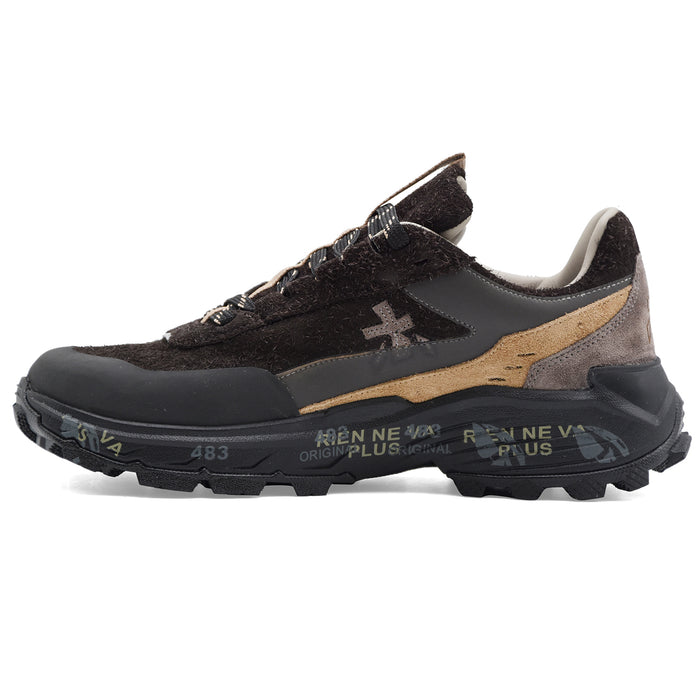 Sneakers Premiata Uomo Devin 500 Marrone Pelle Suola Vibram
