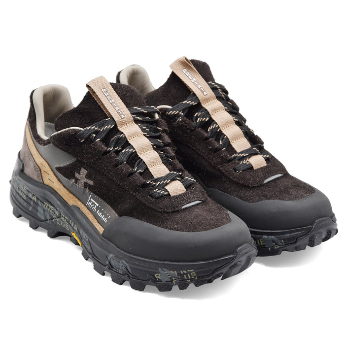 Sneakers Premiata Uomo Devin 500 Marrone Pelle Suola Vibram