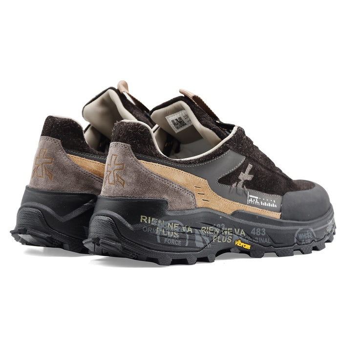 Sneakers Premiata Uomo Devin 500 Marrone Pelle Suola Vibram