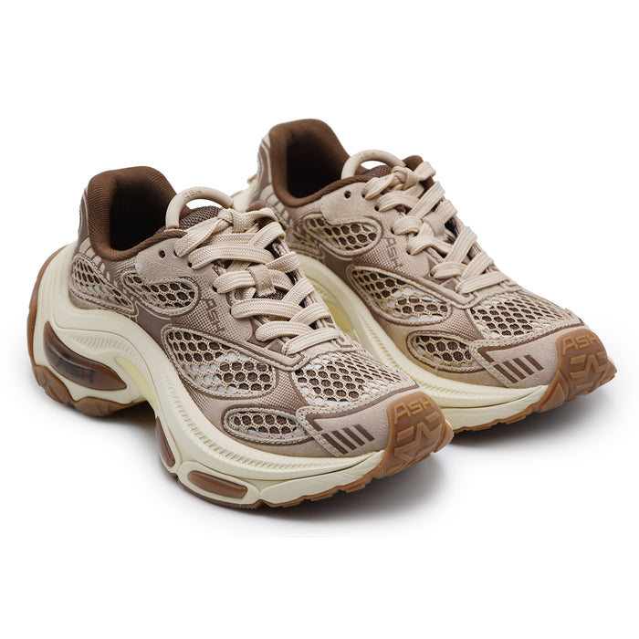 Sneakers Ash Donna Dragon 08 In Pelle Tessuto Eggnug Fandango