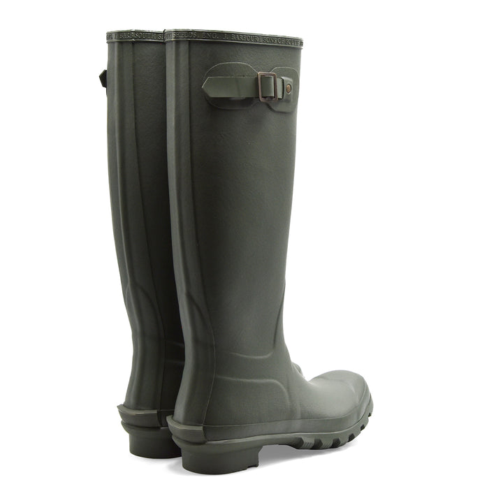 Stivali Barbour Bede Donna In Gomma Verde Con Logo In Bianco
