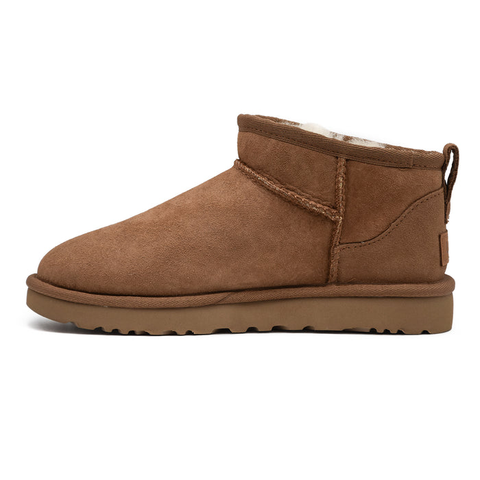 Stivaletti Ugg Ultra Mini Chestnut Profilo Basso Linguetta Donna