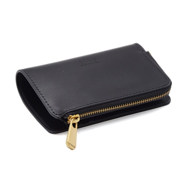 Portafoglio Donna Mini Pinko Love Birds Diamond Cut Pelle Nera
