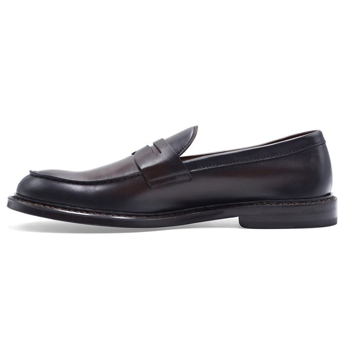 Mocassini Uomo Doucal’s Pelle Testa Moro Dal Design Classico