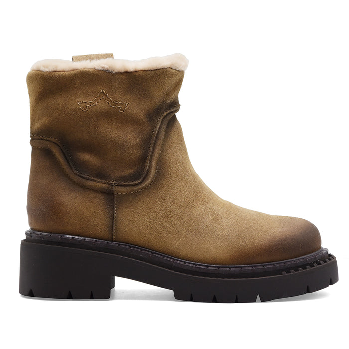 Stivaletti Ash Donna Dune Fur In Suede Marrone Fandango Eggnug