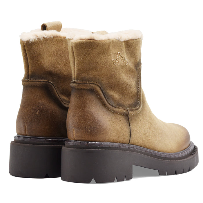 Stivaletti Ash Donna Dune Fur In Suede Marrone Fandango Eggnug
