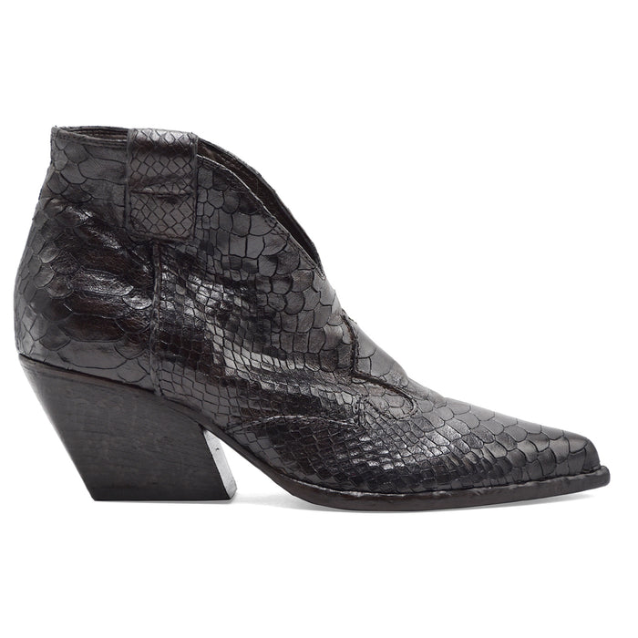 Elena Iachi Texani Donna Pelle Cocco Marrone Tacco Obliquo E2004