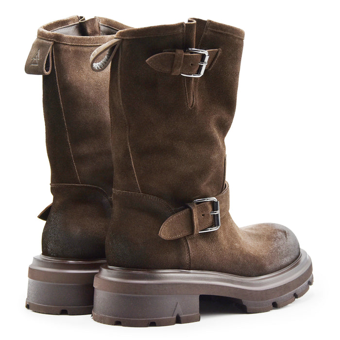 Stivaletti Biker Elena Iachi Donna Pelle Scamosciata Marrone