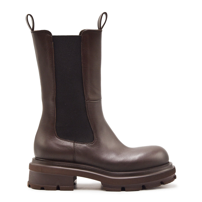 Stivaletti Chelsea Elena Iachi Donna In Pelle Testa Di Moro