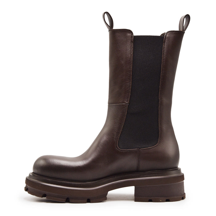 Stivaletti Chelsea Elena Iachi Donna In Pelle Testa Di Moro