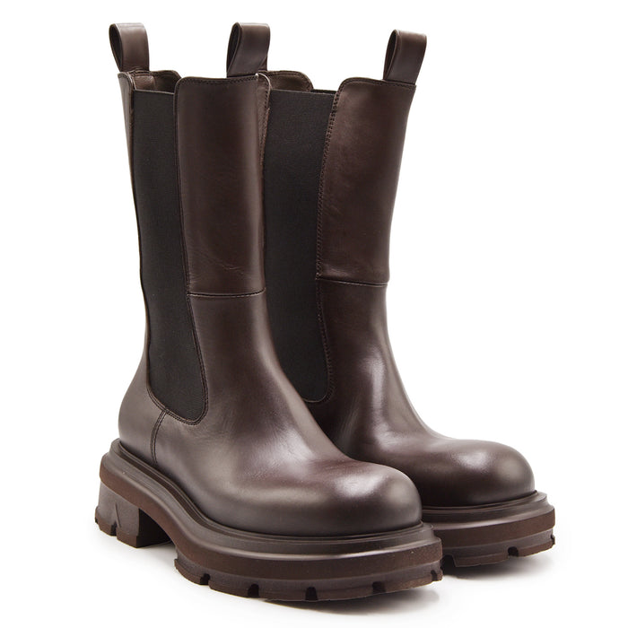 Stivaletti Chelsea Elena Iachi Donna In Pelle Testa Di Moro