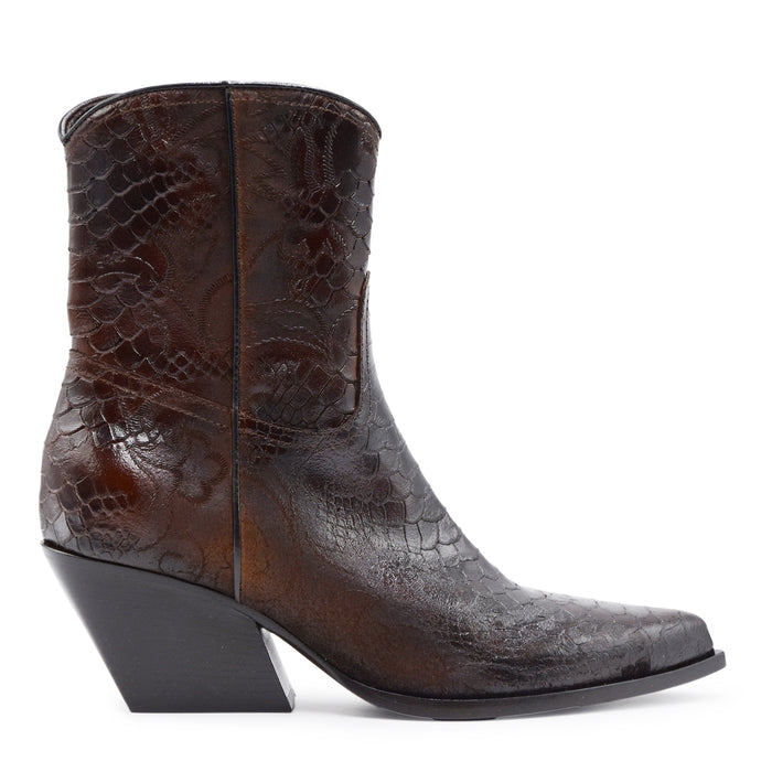 Stivaletti Texani Elena Iachi Donna Stampa Pitone Isidoro Noce
